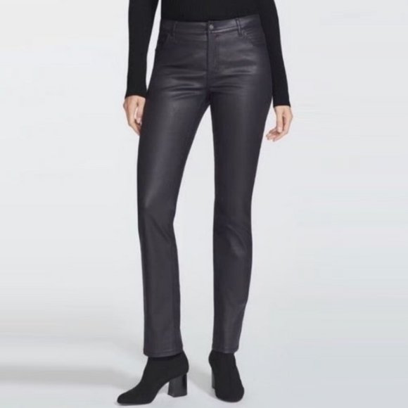 Lafayette 148 New York Thompson Waxed Denim Jeans - Picture 13 of 16